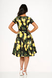 21291 Black Lemon Swing Dress