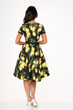 21291 Black Lemon Swing Dress