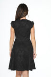 21440 Black Brocade Gothic Swing Dress