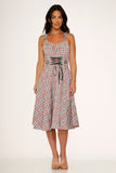 21792 Pink Plaid Swing Dress
