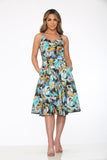 21860 Blue Paint Blush Swing Dress