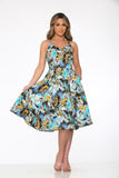 21860 Blue Paint Blush Swing Dress