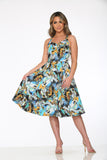21860 Blue Paint Blush Swing Dress