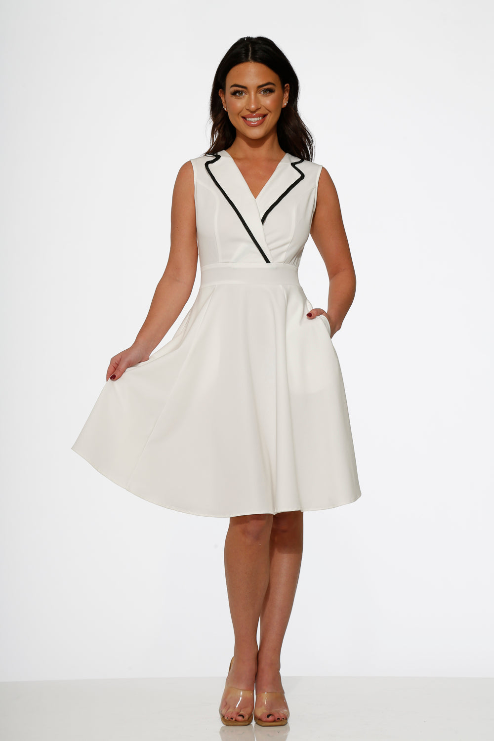 21952 White Jenny Swing Dress
