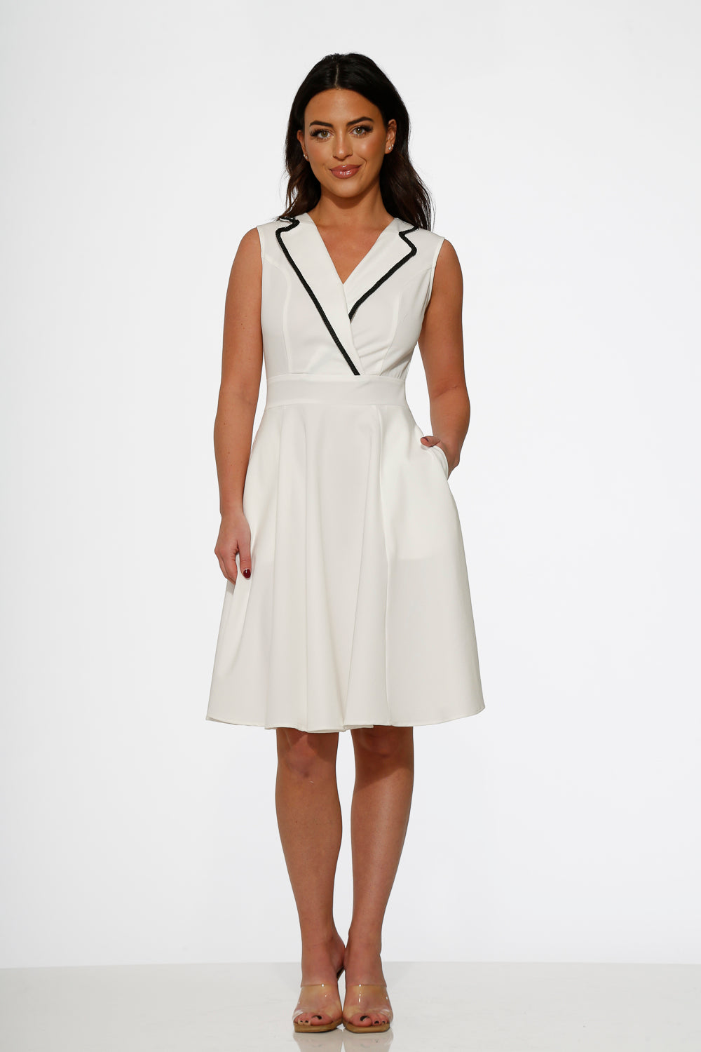 21952 White Jenny Swing Dress