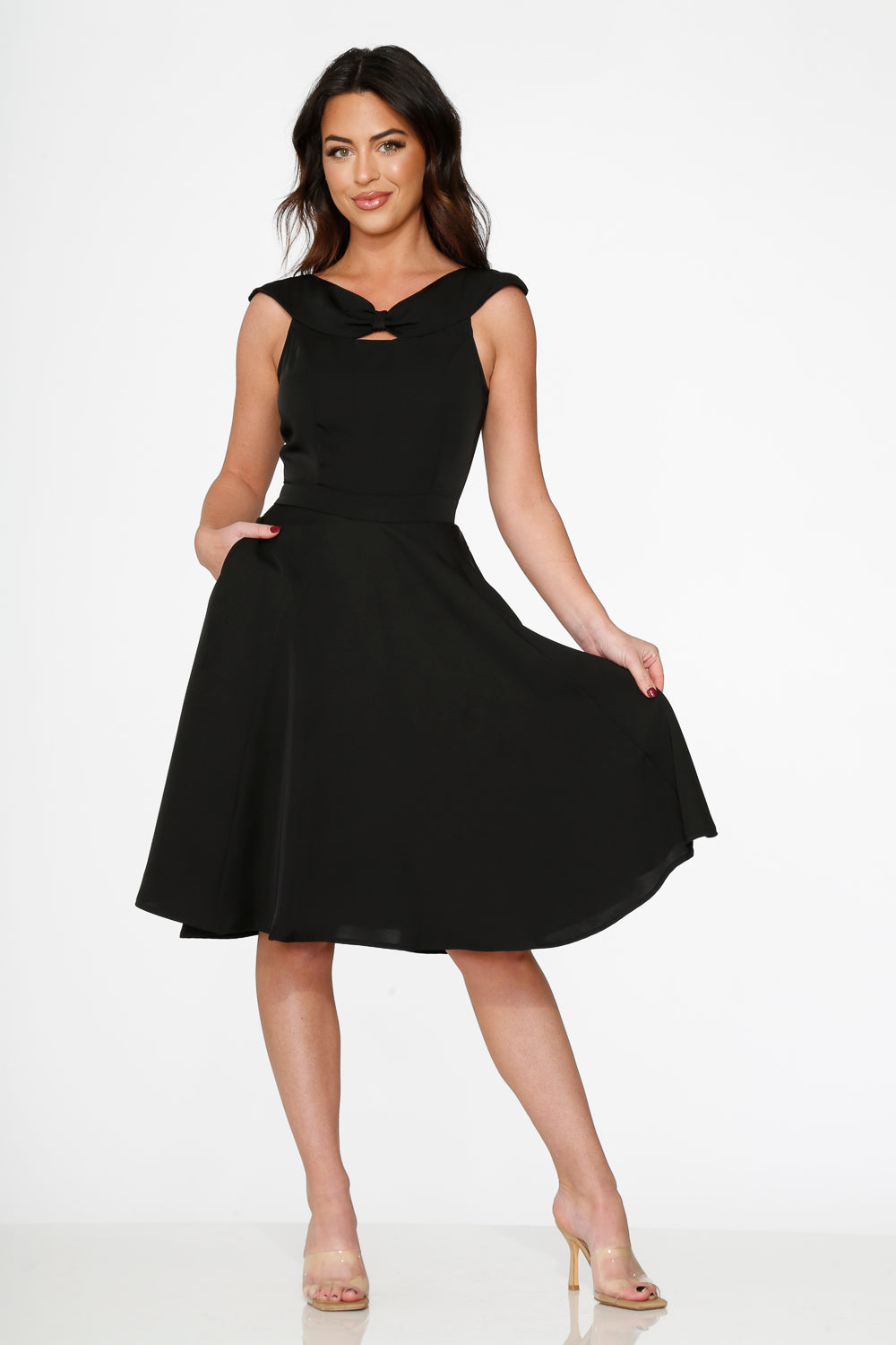 22030 Black Occasional Swing Dress