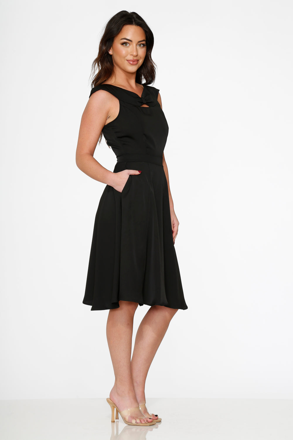 22030 Black Occasional Swing Dress