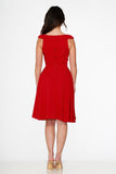 22032 Red Occasional Swing Dress
