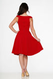 22032 Red Occasional Swing Dress