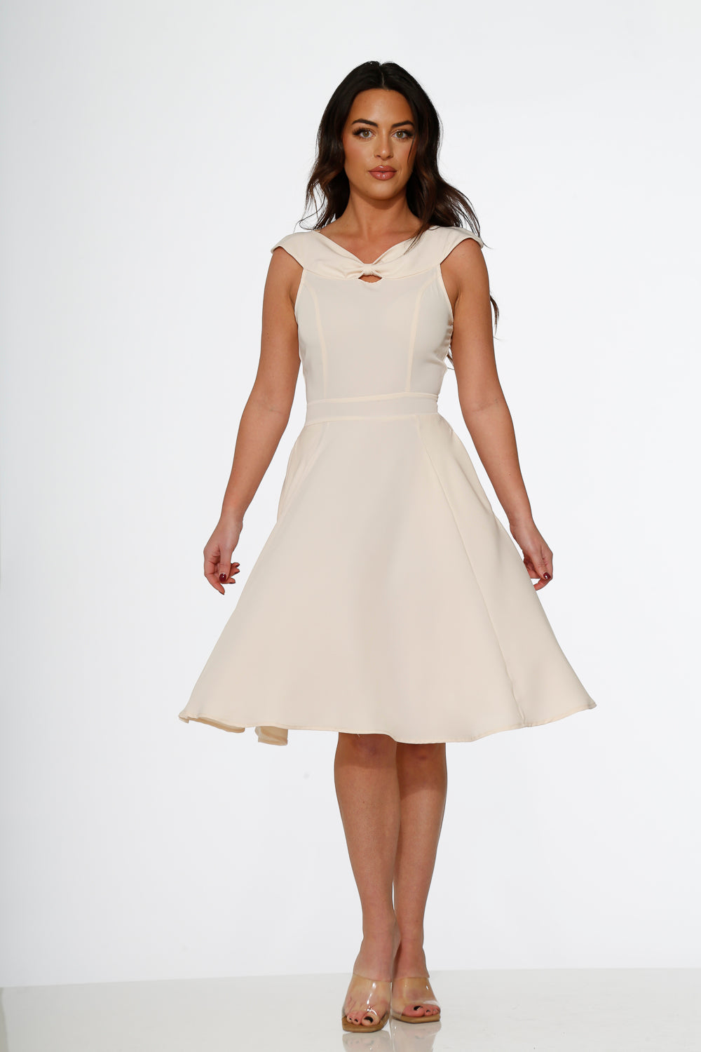 22033 Off White Occasional Swing Dress