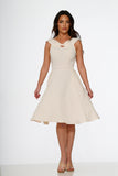 22033 Off White Occasional Swing Dress