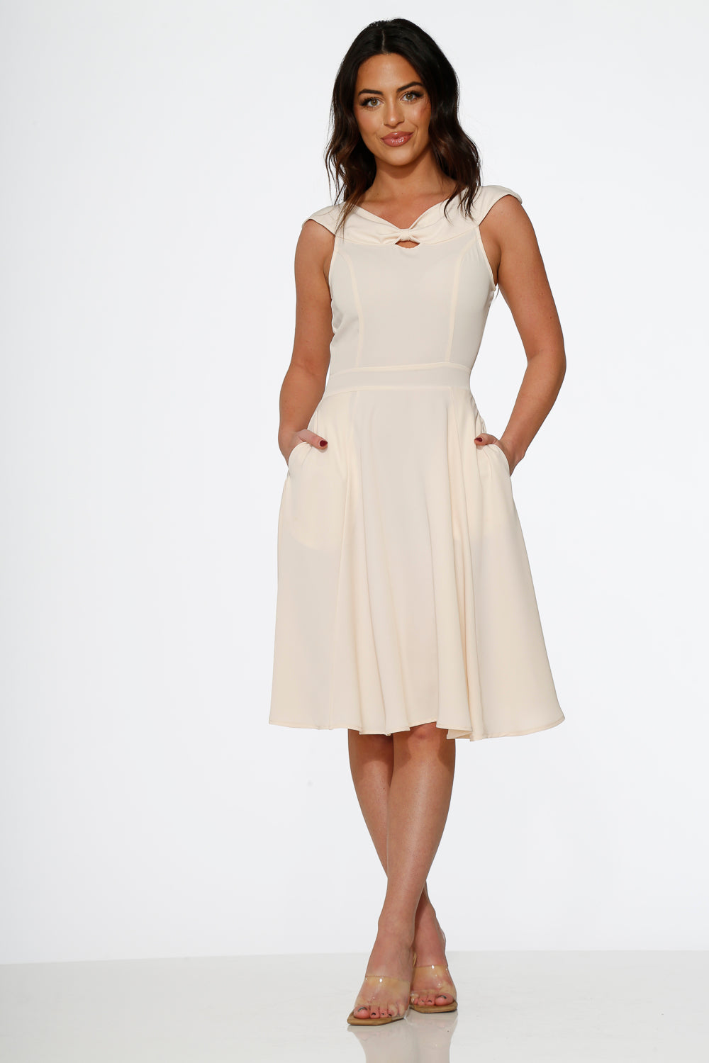22033 Off White Occasional Swing Dress