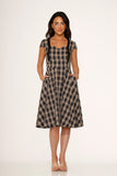 22580 Black Plaid Swing Dress