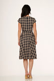 22580 Black Plaid Swing Dress