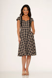 22580 Black Plaid Swing Dress