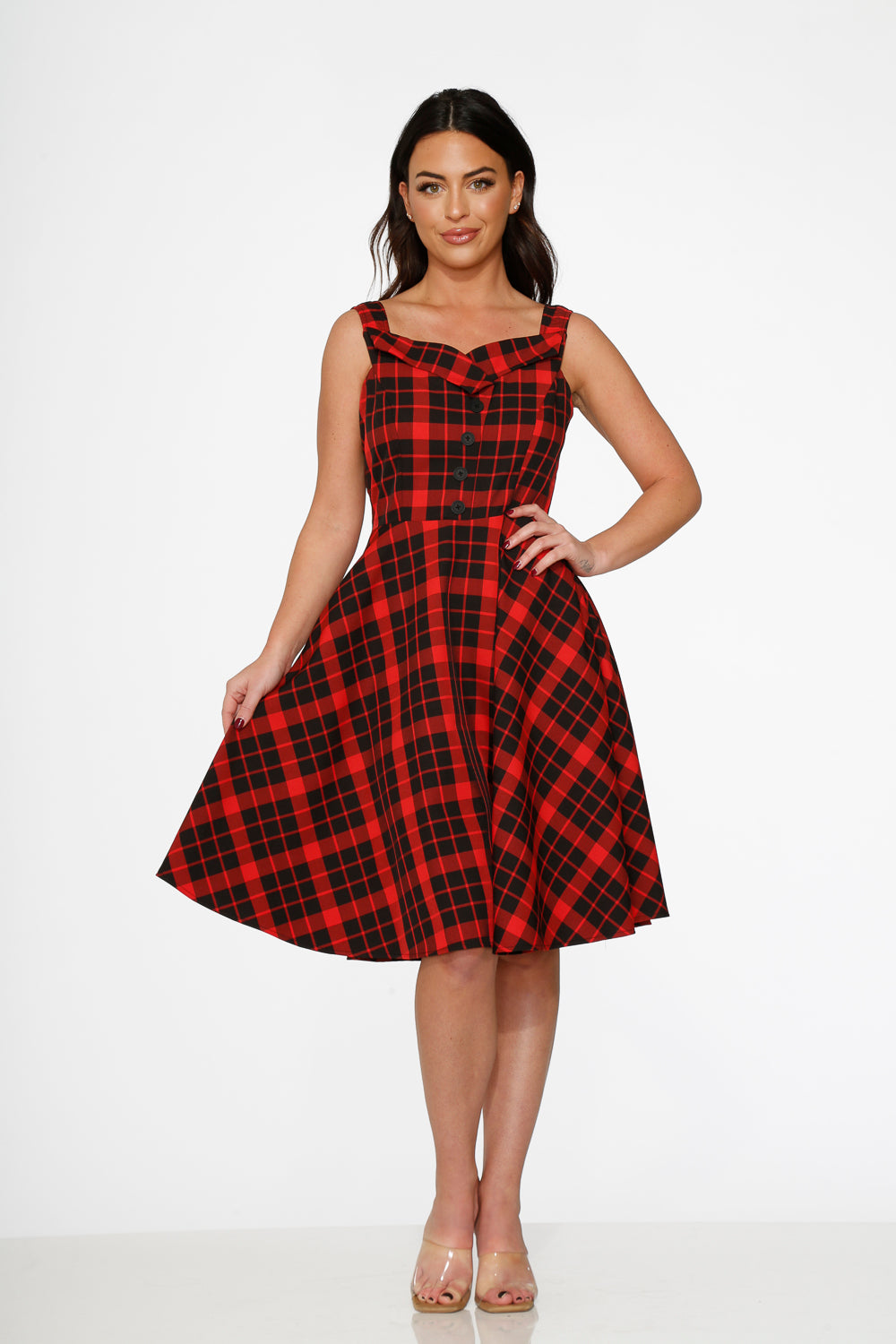 red plaid swing dress Girls: This Is It Red Tartan Plaid Swing Dress, (10/12) - The Mint Julep Boutique