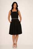 23120 Black with Pin Stripe Swing Dress