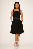 23120 Black with Pin Stripe Swing Dress