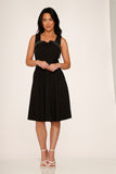 23120 Black with Pin Stripe Swing Dress