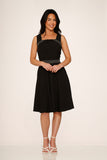 23120 Black with Pin Stripe Swing Dress