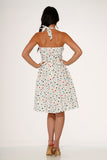 23238 White Candy Halter Swing Dress