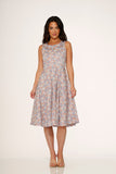 23241 Pink Daisy Floral Swing Dress
