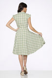23262 Green Plaid Swing Dress