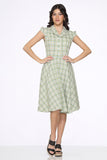 23262 Green Plaid Swing Dress