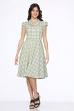 23262 Green Plaid Swing Dress