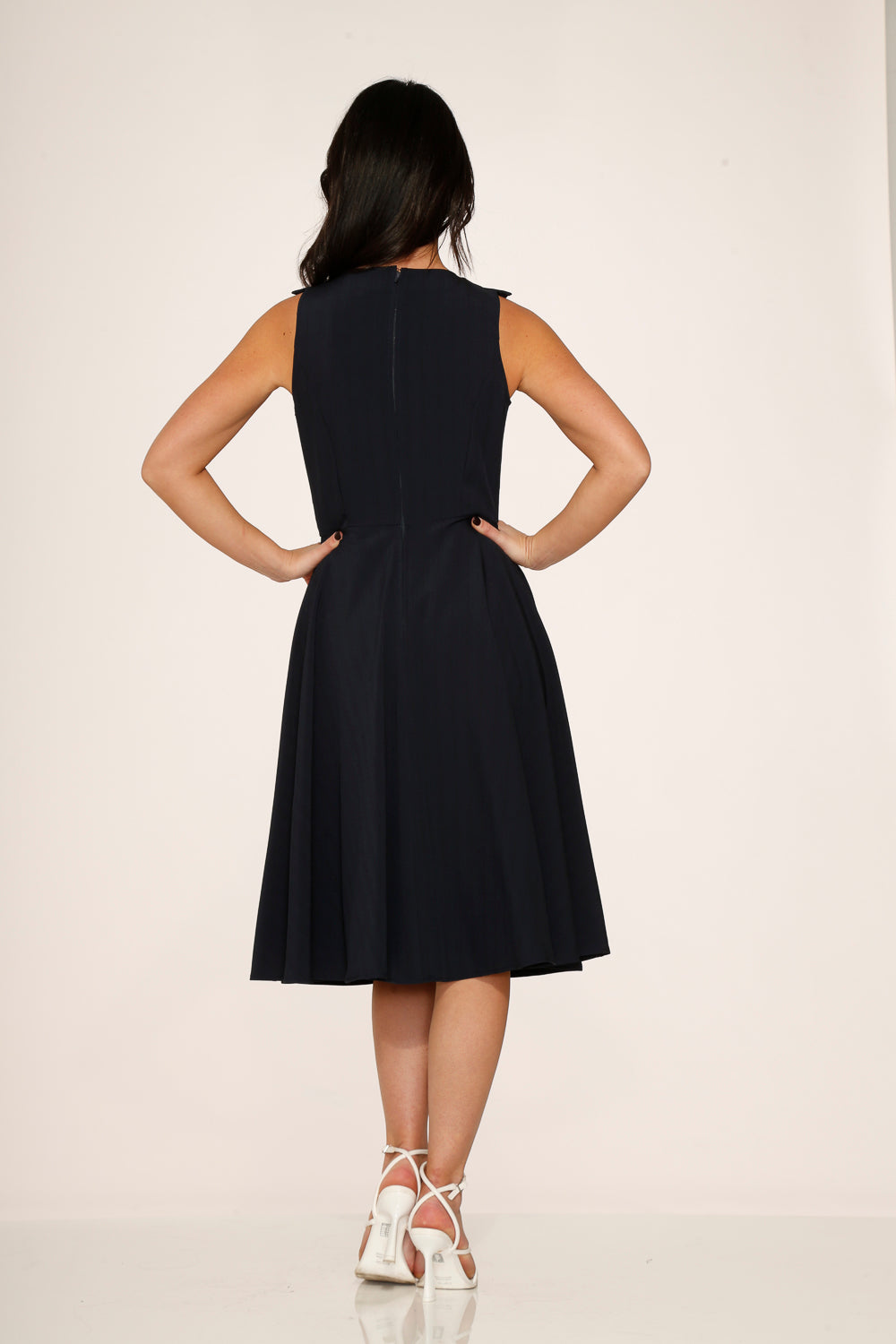 23951 Navy Blue Swing Dress