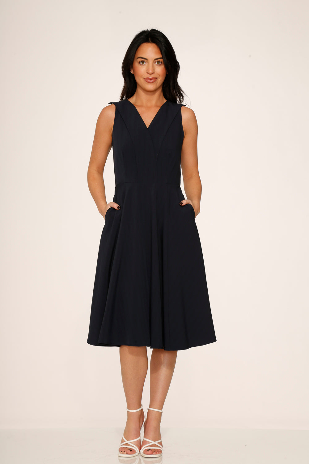 23951 Navy Blue Swing Dress 12 23951 Navy Blue Swing Dress 12