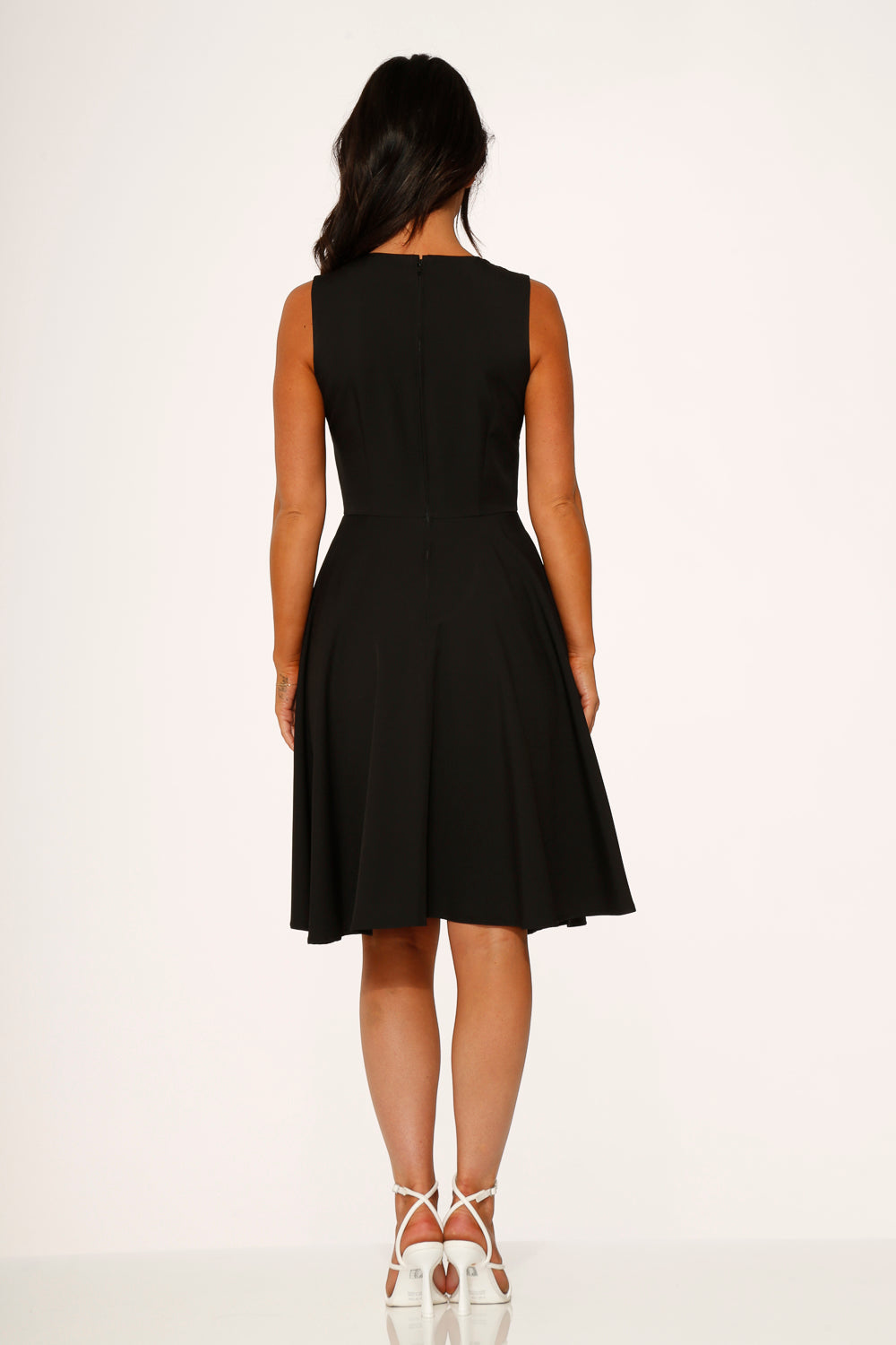 black and white piping dress Black Work Dress With White Piping