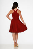 24331 Burgundy Swing Dress