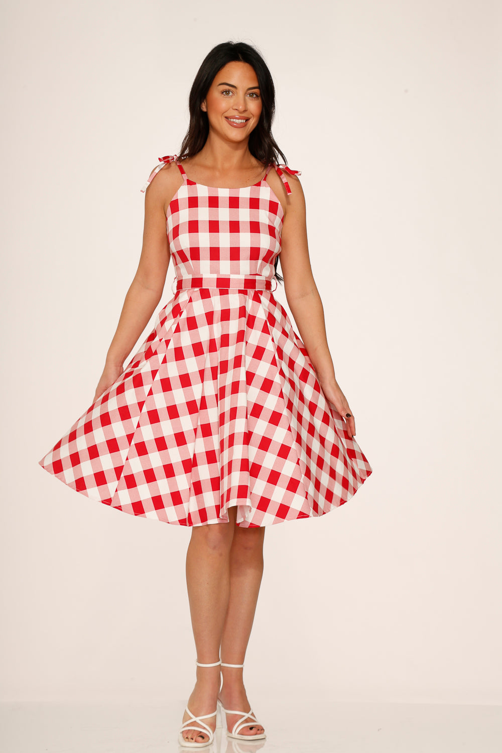24360 White Red Picnic Swing Dress – Orchid Bloom Clothing 24360 White Red Picnic Swing Dress – Orchid Bloom Clothing