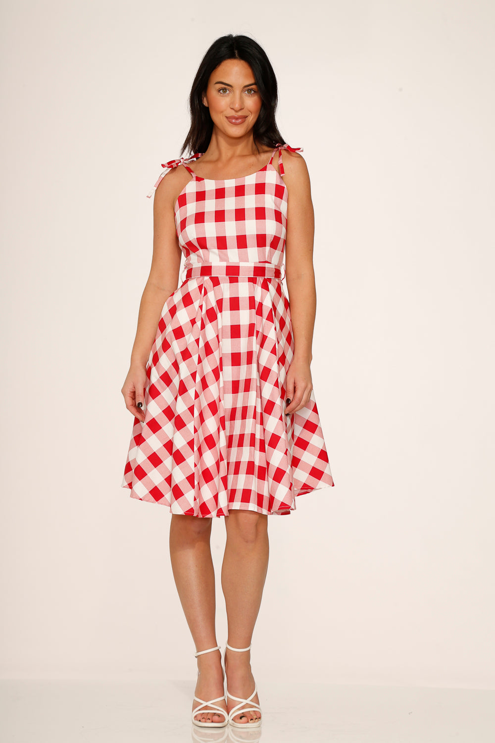 24360 White Red Picnic Swing Dress – Orchid Bloom Clothing 24360 White Red Picnic Swing Dress – Orchid Bloom Clothing