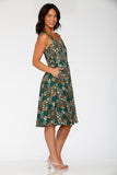 24421 Olive Mushroom Swing Dress
