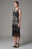 2530 Flapper Dress Art Deco Silver