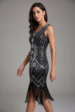 2530 Flapper Dress Art Deco Silver