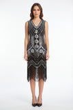 2530 Flapper Dress Art Deco Silver