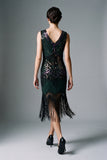2586 Art Deco Flapper Dress Green