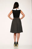 29200 Black White Polka Dot Swing Dress