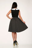 29200 Black White Polka Dot Swing Dress