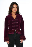 30102 Purple Glorai Velvet Tailed Jacket