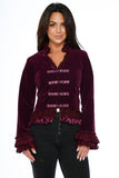 30102 Purple Glorai Velvet Tailed Jacket