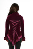 30102 Purple Glorai Velvet Tailed Jacket