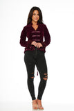 30102 Purple Glorai Velvet Tailed Jacket