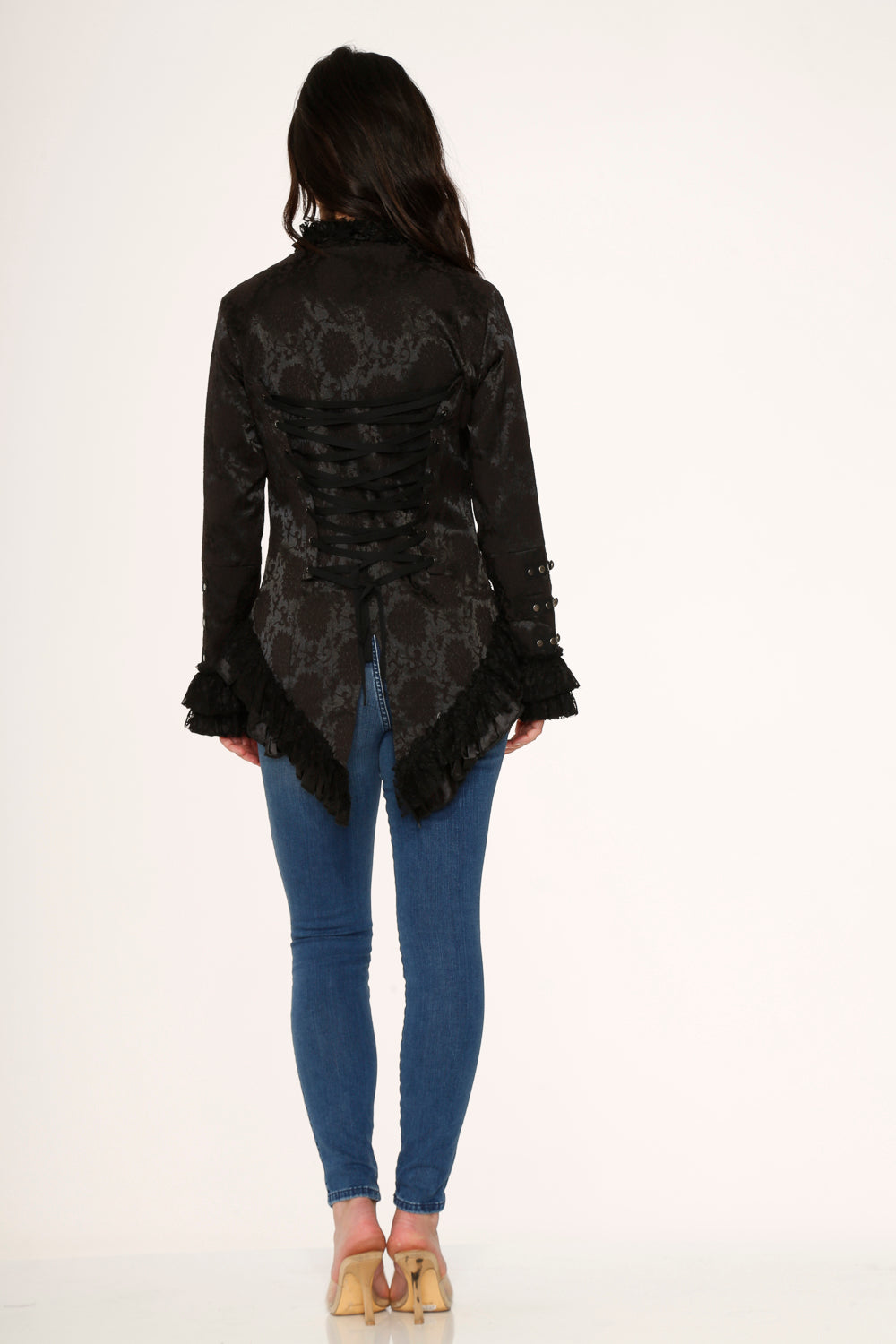 30110 Black Victorian Tailed Jacket