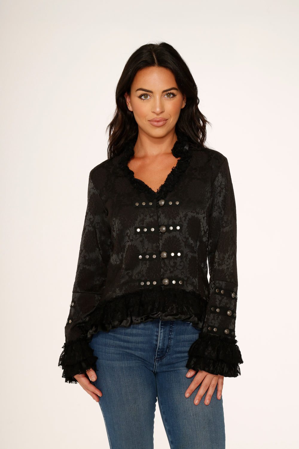 30110 Black Victorian Tailed Jacket