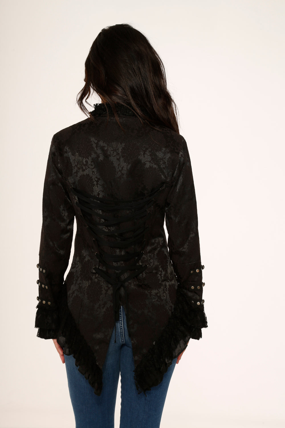 30110 Black Victorian Tailed Jacket