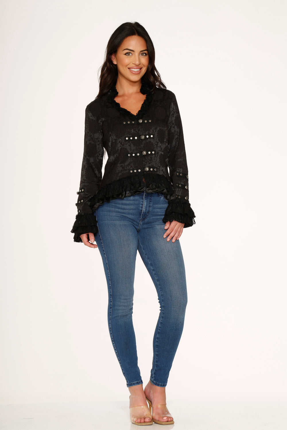 30110 Black Victorian Tailed Jacket